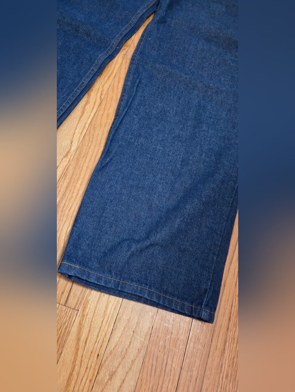 NWOT Magid Mens Work Jeans Navy Straight-Leg Lightweight 48×36 - Picture 2 of 9